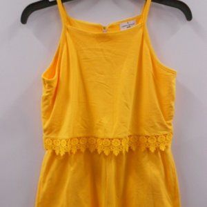 Laura Ashley NWT Energy Yellow Crochet Romper